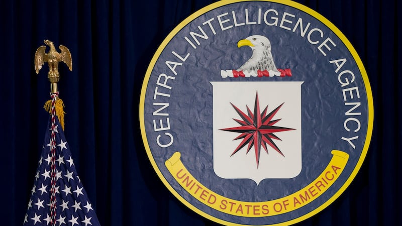 FILE - The seal of the Central Intelligence Agency is displayed at CIA headquarters in...