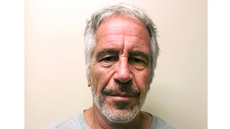 FILE - This photo provided by the New York State Sex Offender Registry shows Jeffrey Epstein,...
