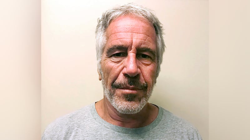 FILE - This photo provided by the New York State Sex Offender Registry shows Jeffrey Epstein,...