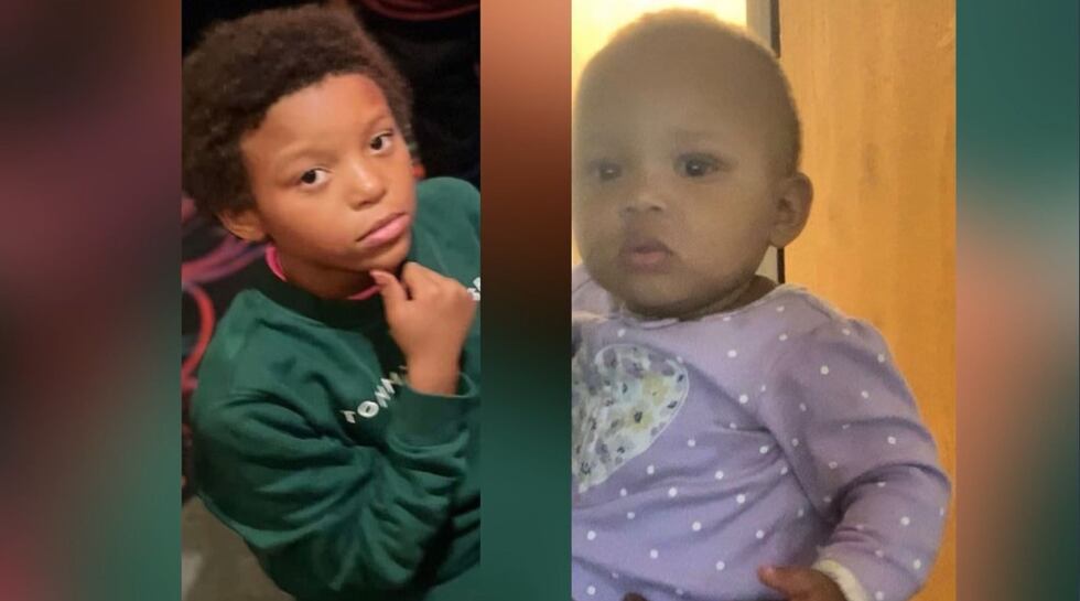 Two of Tateona Williams' children, 9-year-old Darnell Currie Jr. and 2-year-old A’millah...