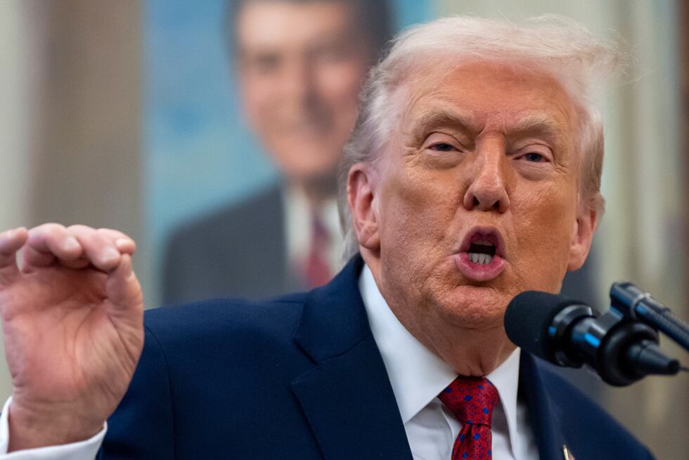 El presidente Donald Trump en un evento en la Casa Blanca en Washington el 15 de diciembre del...